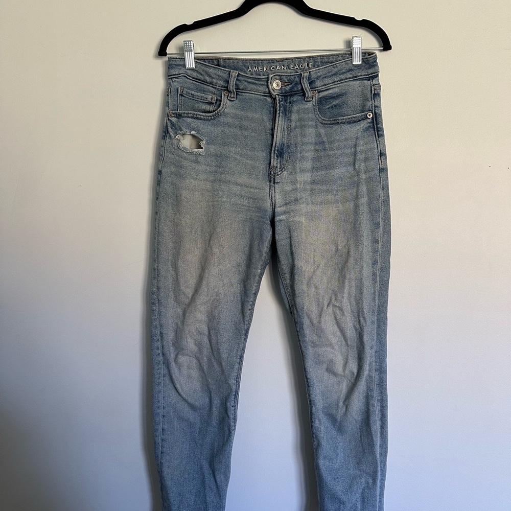 American Eagle Outfitters Women's High Rise Light Blue Jeans